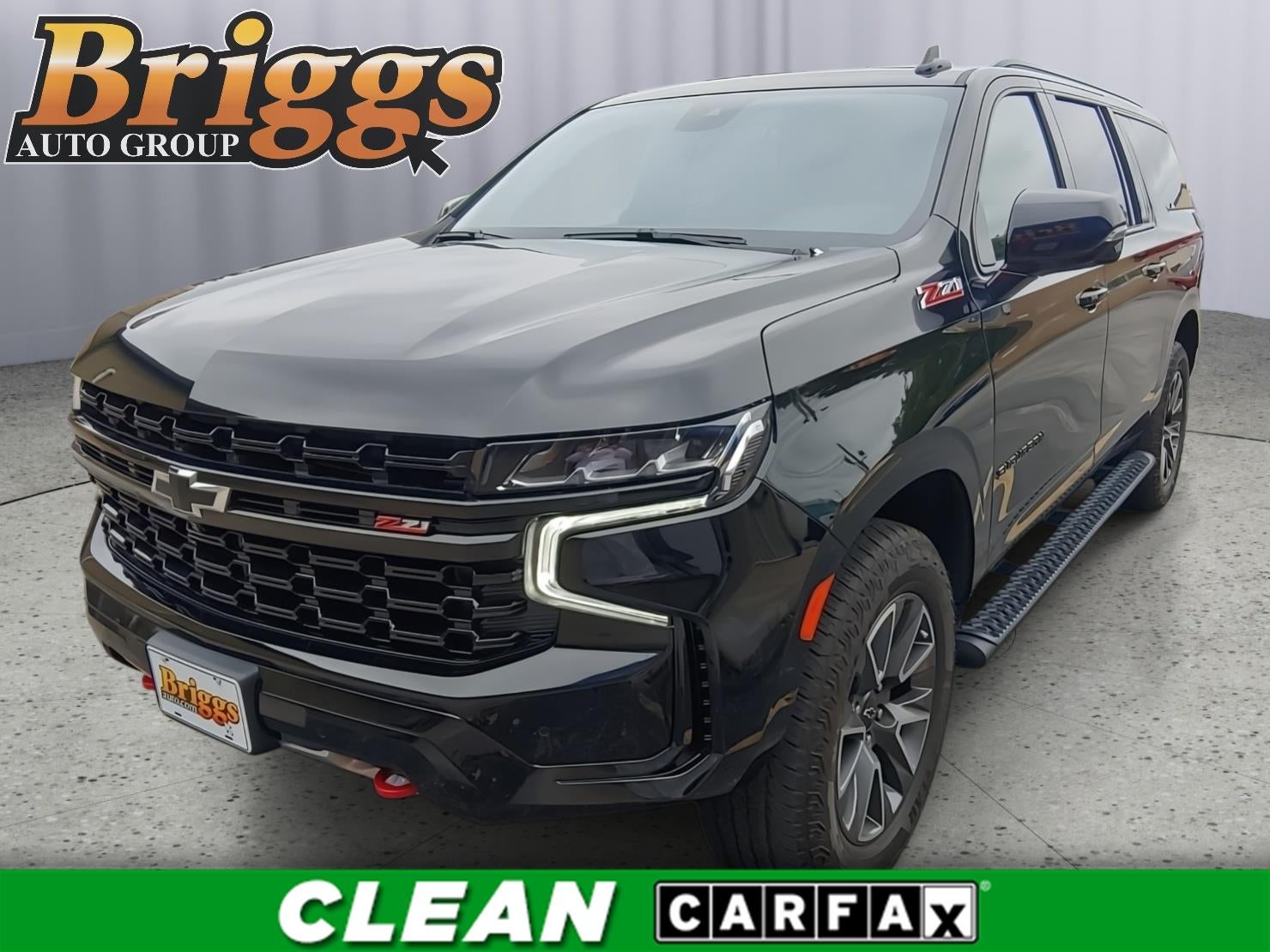 2024 Chevrolet Suburban Z71 in Black — front three-quarter view