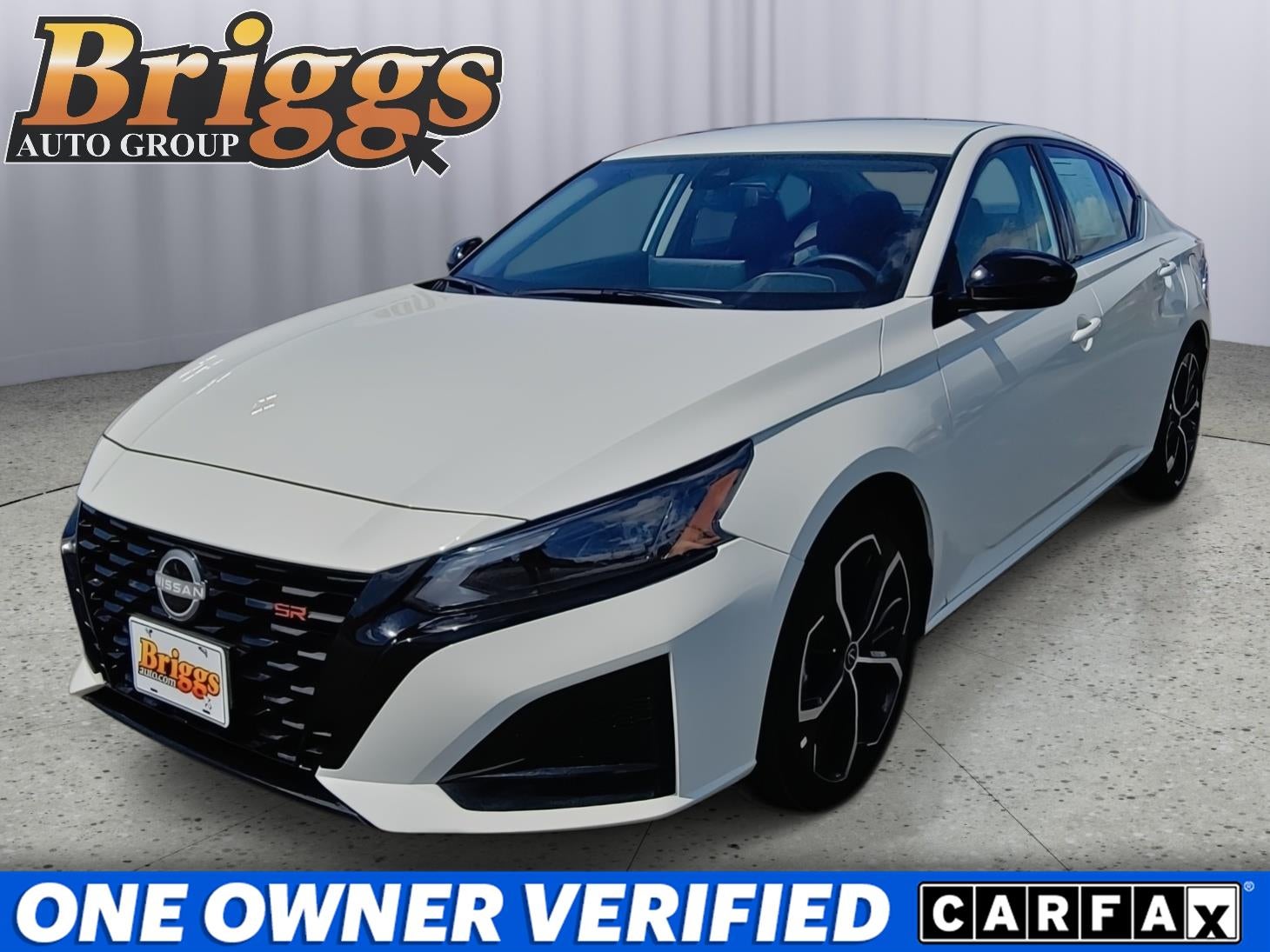 2026 Nissan Altima SR in Glacier White — front three-quarter view