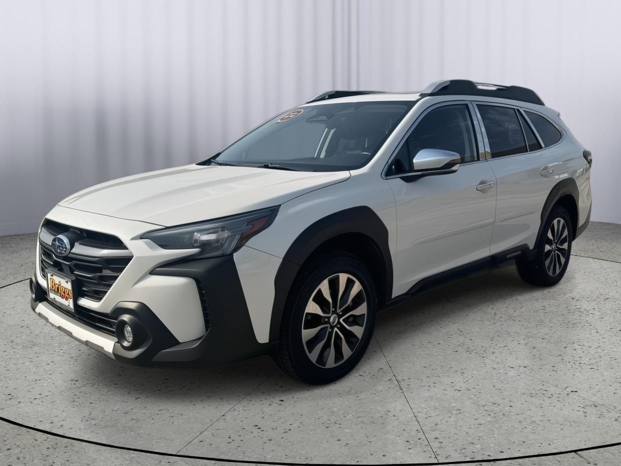 2024 Subaru Outback Touring XT in Crystal White Pearl — front three-quarter view