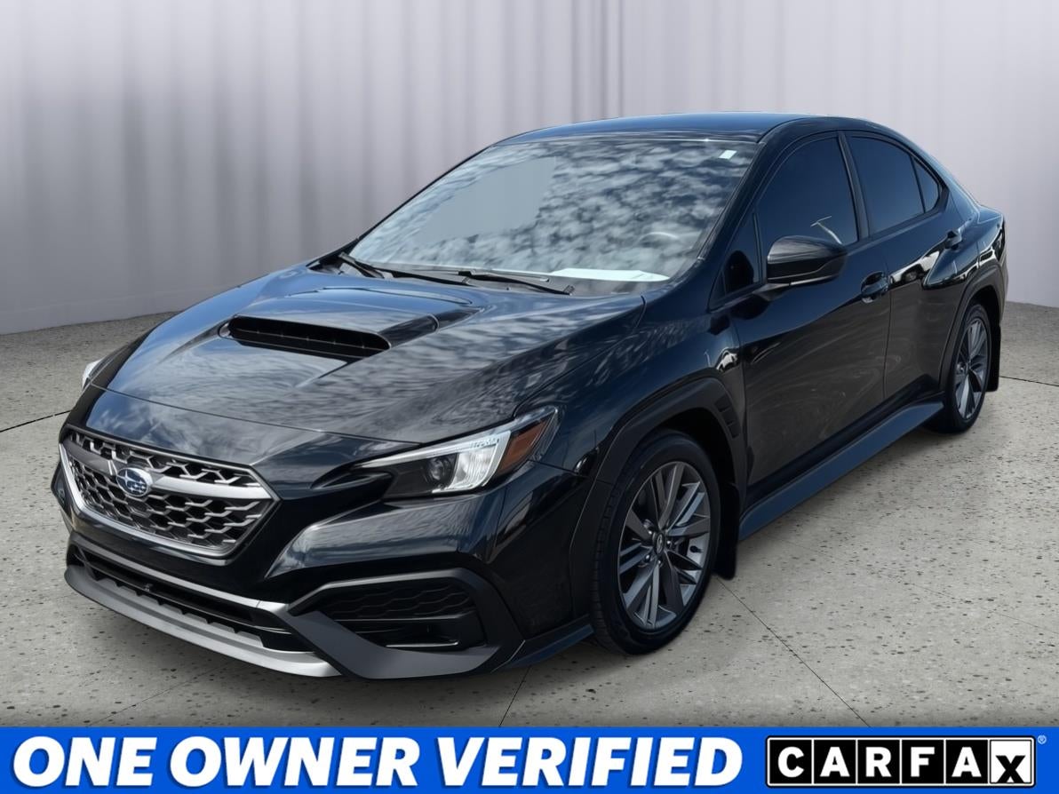 2024 Subaru WRX Base in Crystal Black Silica — front three-quarter view