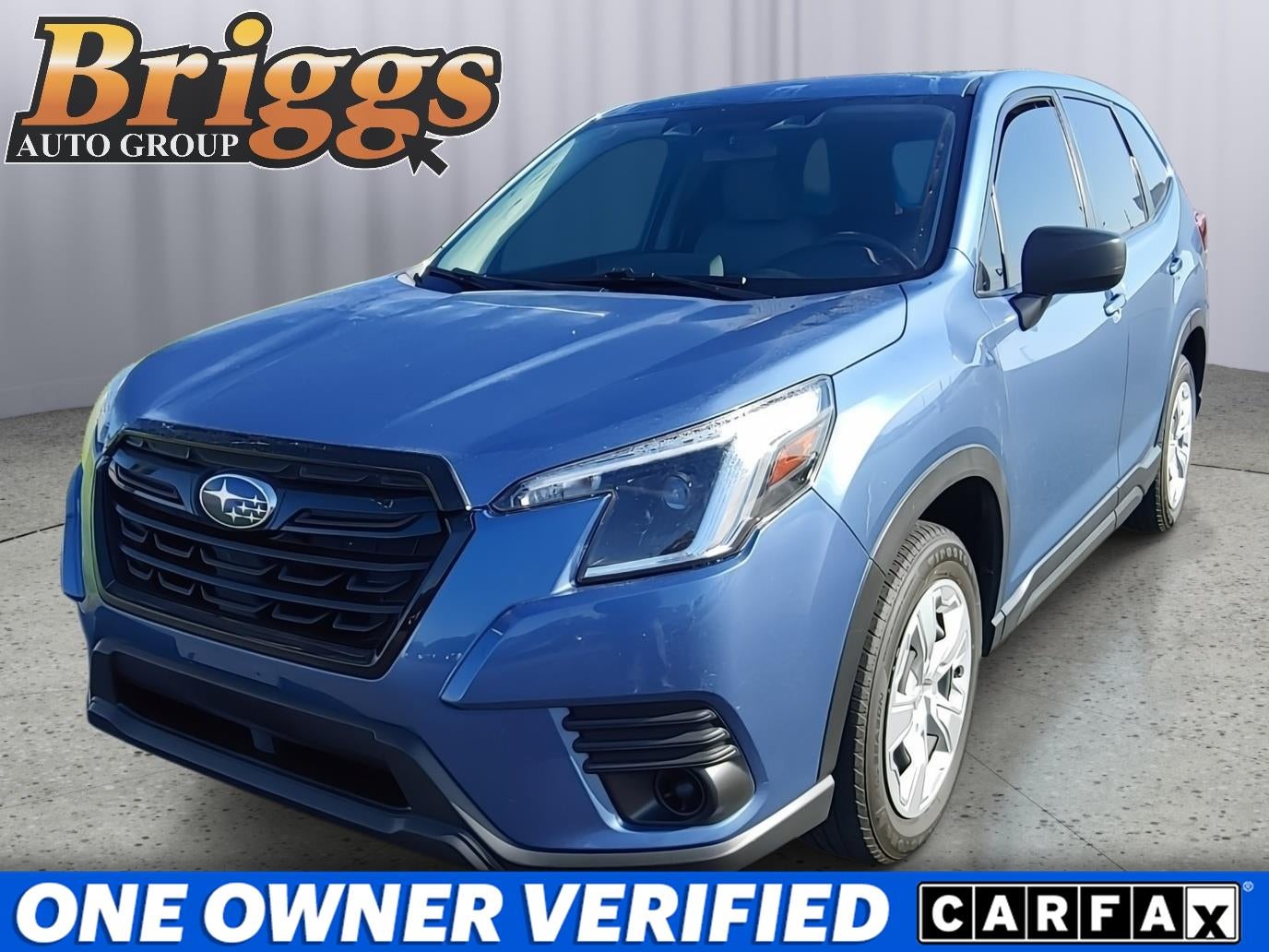 2023 Subaru Forester BASE in Horizon Blue Pearl — front three-quarter view