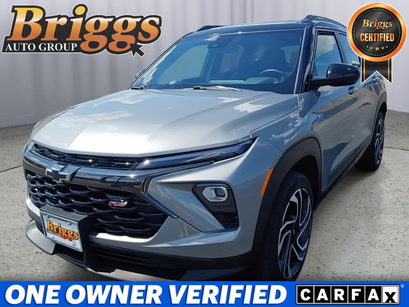 2025 Chevrolet Trailblazer RS in Sterling Gray Metallic — front three-quarter view