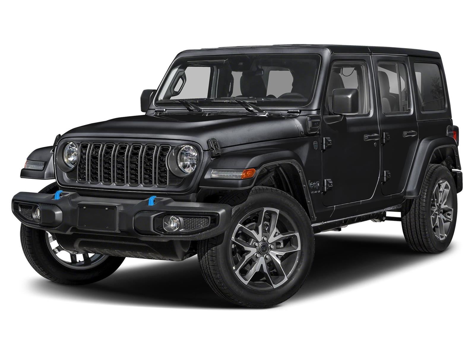 2025 Jeep Wrangler 4xe Sport S in Black Clearcoat — front three-quarter view