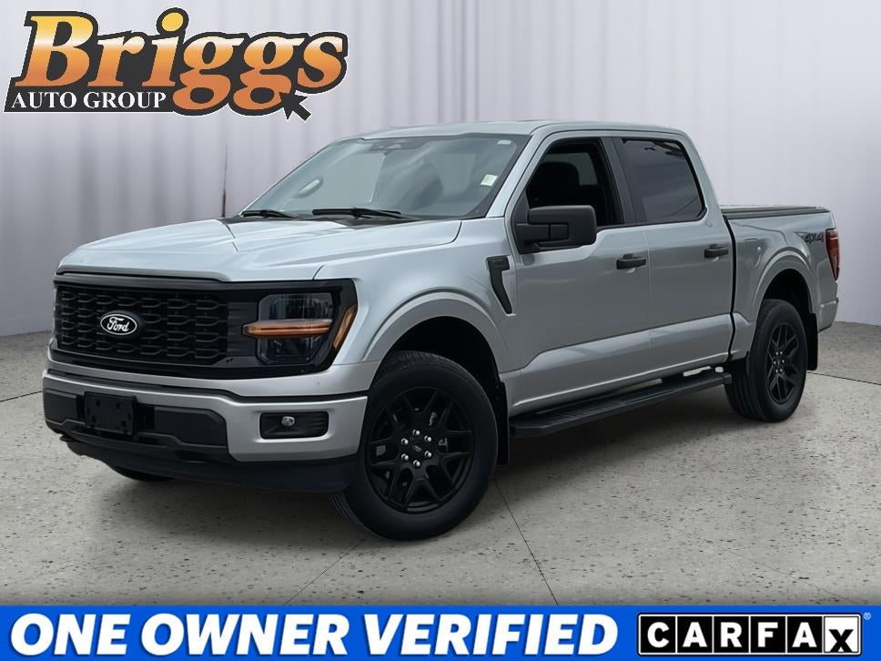 2024 Ford F-150 STX in Iconic Silver Metallic — front three-quarter view