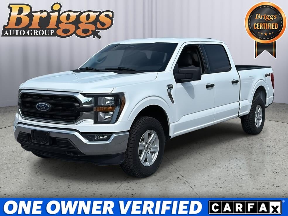 2023 Ford F-150 XLT in Oxford White — front three-quarter view